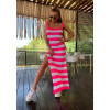 Длинное вязаное платье майка с разрезами
