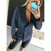 Жіночий подовжений піджак в полоску