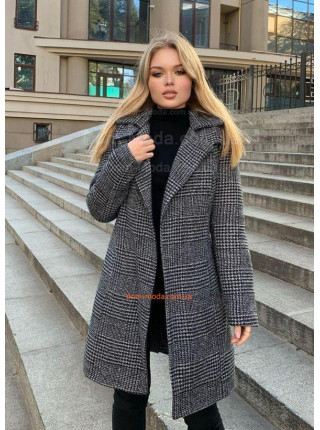 Картате пальто жіноче