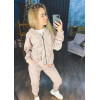 Модний велюровий костюм з капюшоном