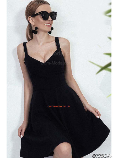 Коротке жіноче плаття з декольте "Класика"