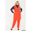 Женский модный брючный костюм с жилеткой и поясом