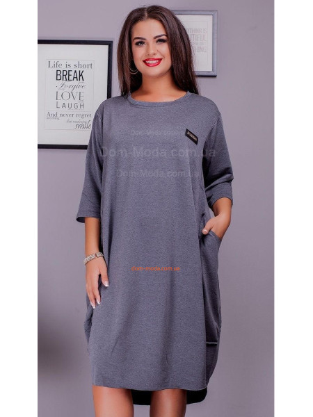Коротке жіноче плаття over size для повних