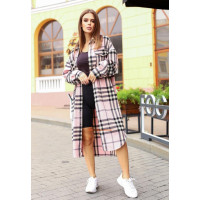 Длинная рубашка в клетку