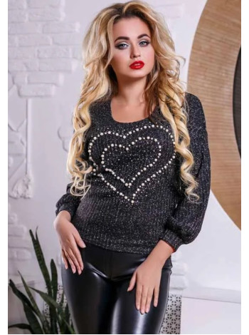 Женская модная кофта свитшот с сердцем