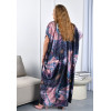 Довге літнє плаття для повних дам