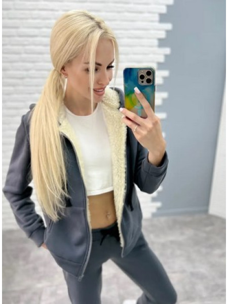 Спортивний костюм з кофтою на хутрі