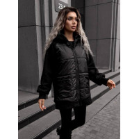 Комбінована куртка з хутром баранчик