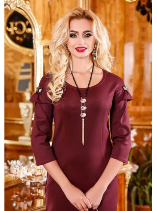 Жіноче коротке плаття з довгим рукавом