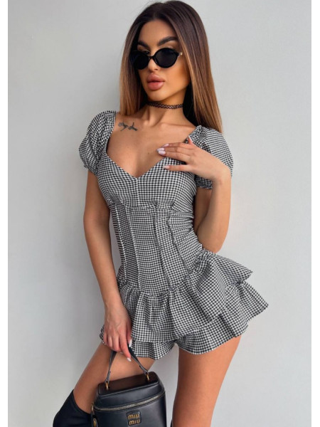 Жіночий модний літній комбінезон з принтом