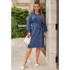 Вельветовое платье рубашка для полных девушек
