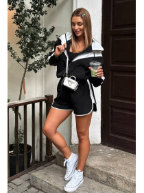 Спортивный костюм из плащевки с шортами